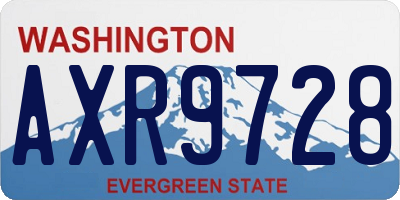 WA license plate AXR9728