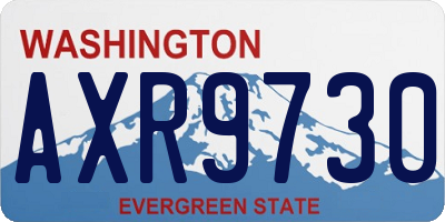 WA license plate AXR9730