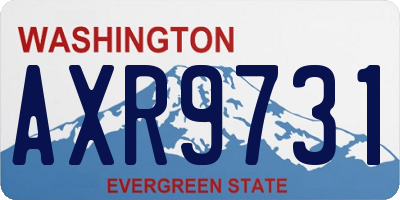 WA license plate AXR9731