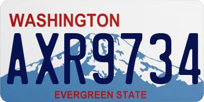 WA license plate AXR9734