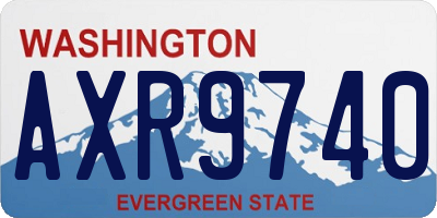 WA license plate AXR9740