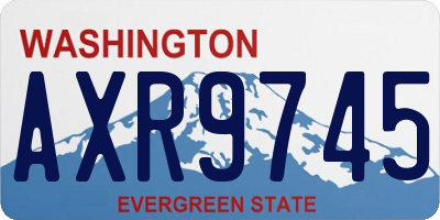 WA license plate AXR9745