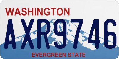 WA license plate AXR9746