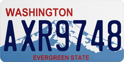 WA license plate AXR9748