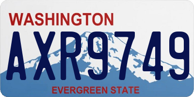 WA license plate AXR9749