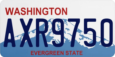 WA license plate AXR9750