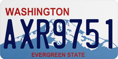 WA license plate AXR9751