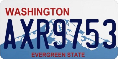 WA license plate AXR9753
