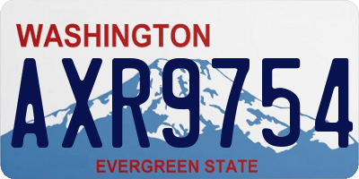 WA license plate AXR9754