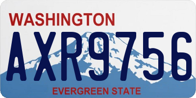 WA license plate AXR9756