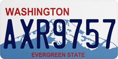 WA license plate AXR9757