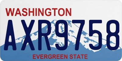 WA license plate AXR9758