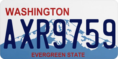 WA license plate AXR9759