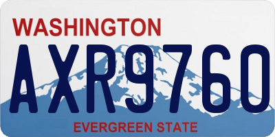 WA license plate AXR9760