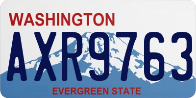 WA license plate AXR9763