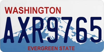 WA license plate AXR9765