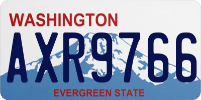 WA license plate AXR9766