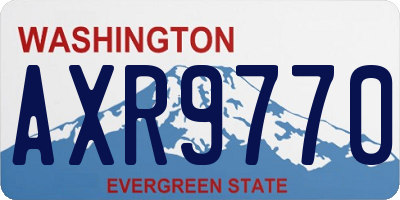 WA license plate AXR9770
