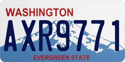 WA license plate AXR9771