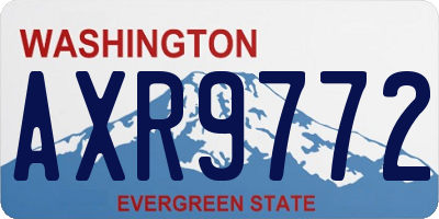 WA license plate AXR9772