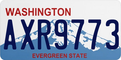 WA license plate AXR9773