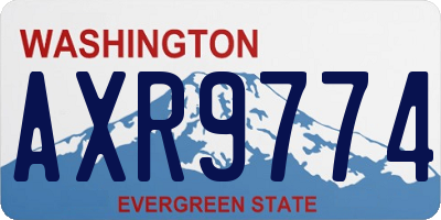 WA license plate AXR9774