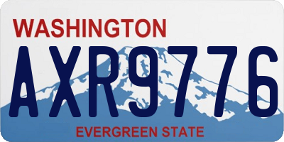 WA license plate AXR9776