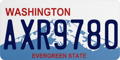 WA license plate AXR9780