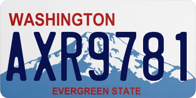 WA license plate AXR9781