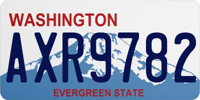 WA license plate AXR9782