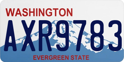 WA license plate AXR9783