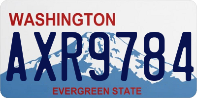 WA license plate AXR9784