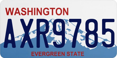 WA license plate AXR9785