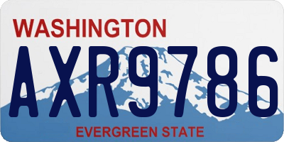 WA license plate AXR9786