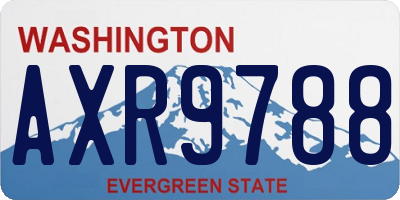WA license plate AXR9788