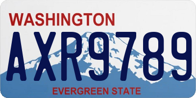 WA license plate AXR9789