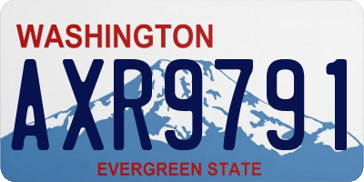 WA license plate AXR9791