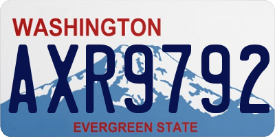 WA license plate AXR9792