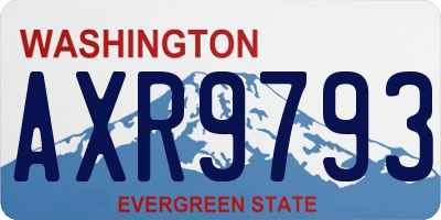 WA license plate AXR9793