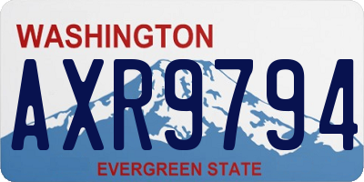 WA license plate AXR9794