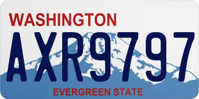 WA license plate AXR9797