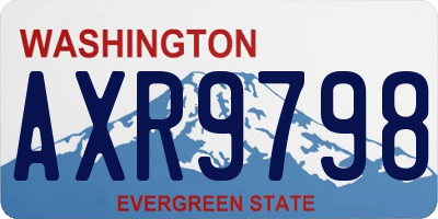 WA license plate AXR9798