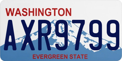 WA license plate AXR9799
