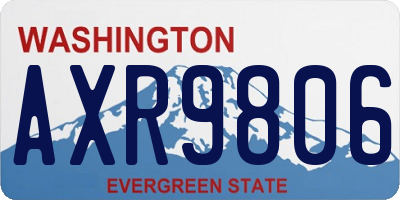 WA license plate AXR9806