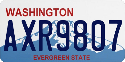 WA license plate AXR9807