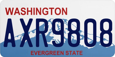 WA license plate AXR9808