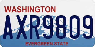 WA license plate AXR9809