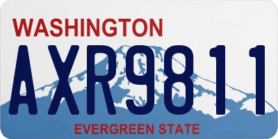 WA license plate AXR9811