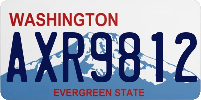 WA license plate AXR9812