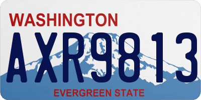 WA license plate AXR9813